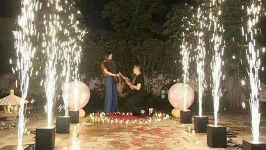 Sparkular Fontänen zur Hochzeit